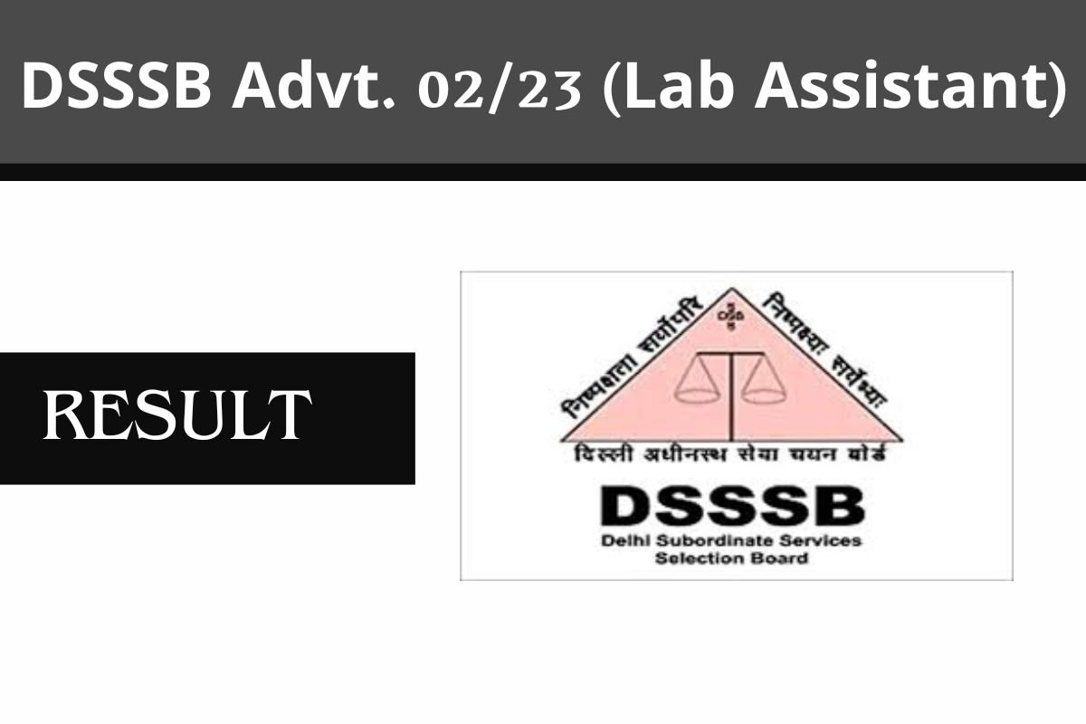 DSSSB Advt. 0223 (Lab Assistant)